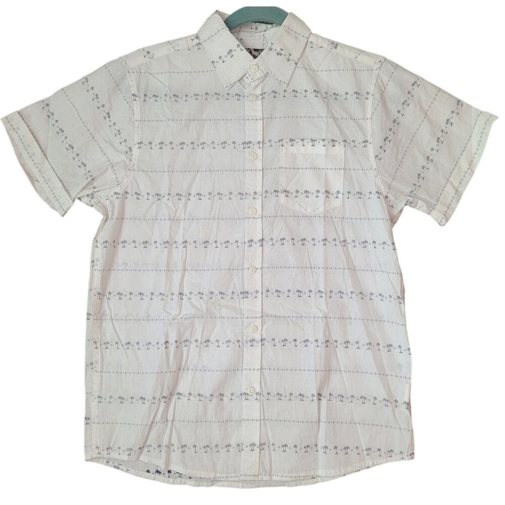 First Wave Boys Palm Tree Button Down Shirt XL 14/16 EUC
